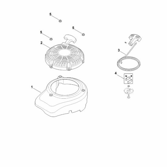 Picture of L - Coperchio ventilatore, dispositivo avviamento XT-800 (XT800-2052)